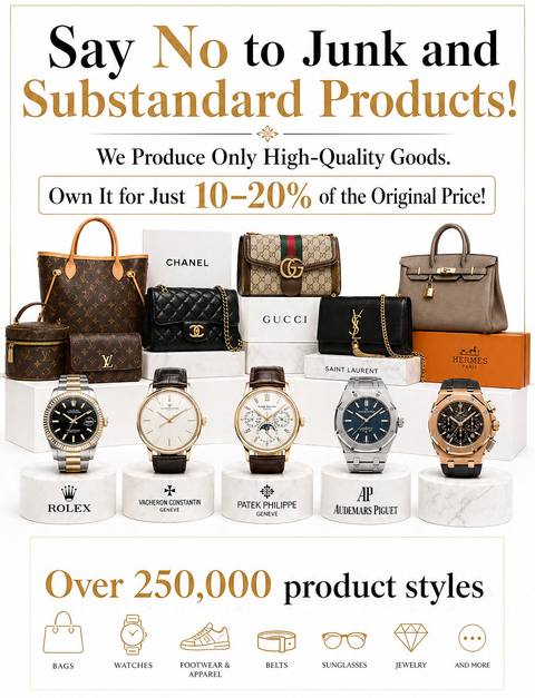 Luxury bags, watches, footwear and accessories catalog