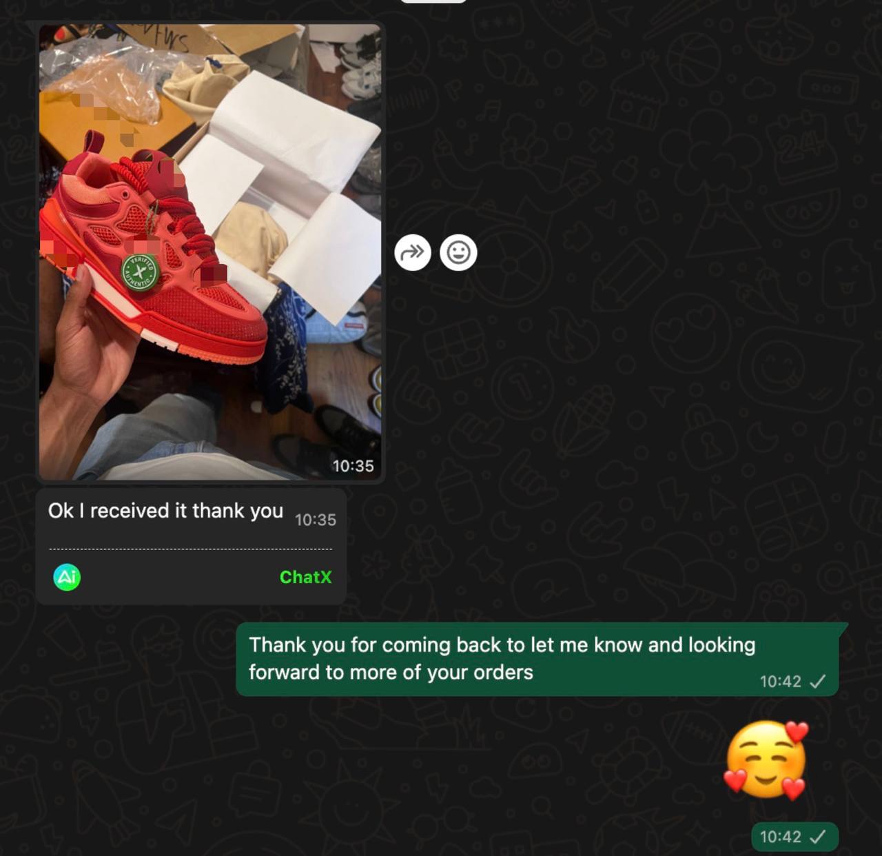 Buyer feedback screenshot 2